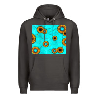 Smoke turquoise gemstone sunflower Premium Hoodie - JahusDesignShop
