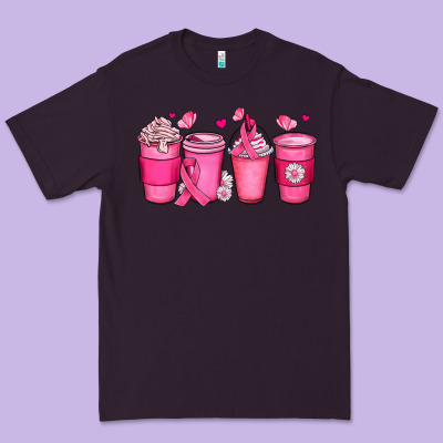 Breast Cancer Coffee Cups Premium Tee Designed By Jahusdesignshop