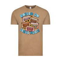 Vintage Coffee raised on jesus music Vintage Tee - MaliasSmallBusiness