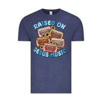 Vintage Denim raised on jesus music Vintage Tee - MaliasSmallBusiness