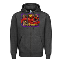 Charcoal Heather mardi gras this the season lobster Zipper Hoodie - RanaPortraitStore
