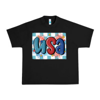 Black usa retro Urban Heavy Tee - MaliasSmallBusiness