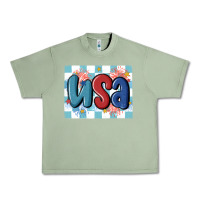 Oil Green usa retro Urban Heavy Tee - MaliasSmallBusiness