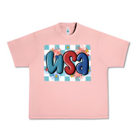 Salmon usa retro Urban Heavy Tee - MaliasSmallBusiness