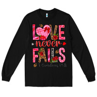 Black love never fails i corintians 13 8 Long Sleeve Tee - NancyCooperArtShop