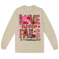 Mushroom love never fails i corintians 13 8 Long Sleeve Tee - NancyCooperArtShop