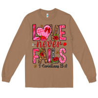 Toasted Coconut love never fails i corintians 13 8 Long Sleeve Tee - NancyCooperArtShop