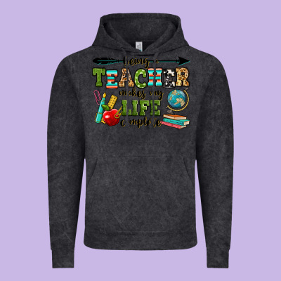 Being A Teacher Makes My Life Complete Vintage Hoodie Designed By Ranaportraitstore