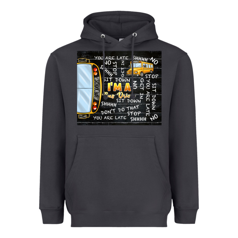 I'm A Bus Driver School Bus Black Heavyweight Hoodie by TumblerDesignByShophia | Teevron