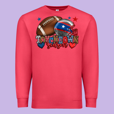 Touchdown Season American Football 4th Of July Premium Sweatshirt Designed By Howdyjamesfarm