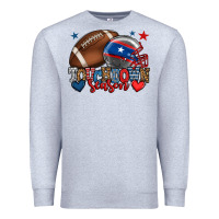 Heather Grey Touchdown season American football 4th of july Premium Sweatshirt - HowdyJamesFarm