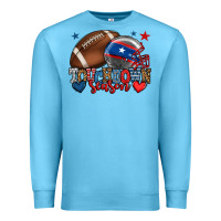 Ocean Blue Touchdown season American football 4th of july Premium Sweatshirt - HowdyJamesFarm
