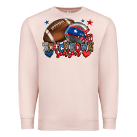 Pale Pink Touchdown season American football 4th of july Premium Sweatshirt - HowdyJamesFarm