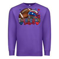Purple Touchdown season American football 4th of july Premium Sweatshirt - HowdyJamesFarm