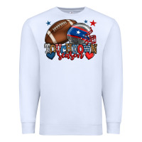 White Touchdown season American football 4th of july Premium Sweatshirt - HowdyJamesFarm