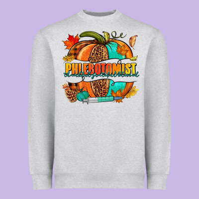 Phlebotomist Pumpkin Heavyweight Sweatshirt Designed By Nancycooperartshop