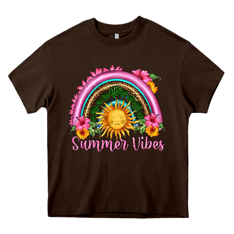 Summer Vibes  Rainbow Heavy Core Tee by HRA Design Shop | Teevron