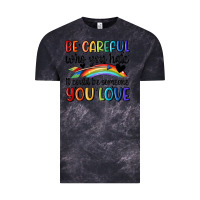 Cloud Black be careful who you hate Vintage Tee - MaliasSmallBusiness