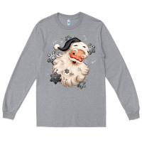 Heather Grey white christmas santa claus Long Sleeve Tee - MaliasSmallBusiness