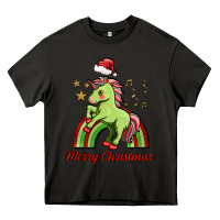 Asphalt merry christmas unicorn Heavy Core Tee - FaDigitalArtStudio