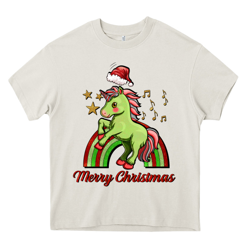 Merry Christmas Unicorn Heavy Core Tee by FaDigitalArtStudio | Teevron