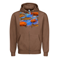 Chestnut California Golden Trout Garibaldi Fish Background Zipper Hoodie - Bettercallsaul