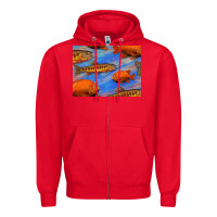 Red California Golden Trout Garibaldi Fish Background Zipper Hoodie - Bettercallsaul