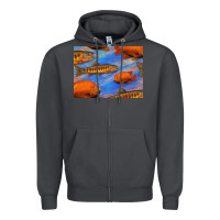 Smoke California Golden Trout Garibaldi Fish Background Zipper Hoodie - Bettercallsaul