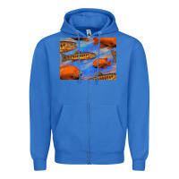 True Royal California Golden Trout Garibaldi Fish Background Zipper Hoodie - Bettercallsaul
