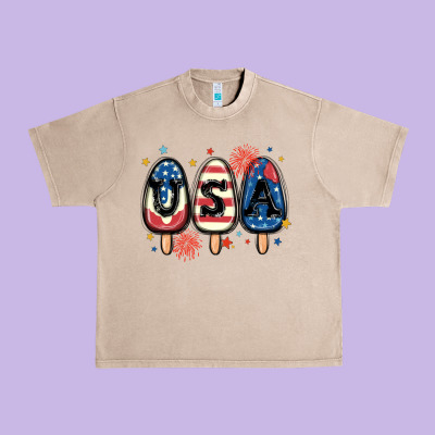 Usa Popsicles Urban Heavy Tee Designed By Maliassmallbusiness