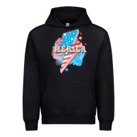 Black Merica leopard lightning bolt Urban Hoodie - FaDigitalArtStudio
