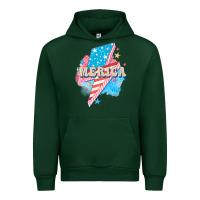 Forest Green Merica leopard lightning bolt Urban Hoodie - FaDigitalArtStudio