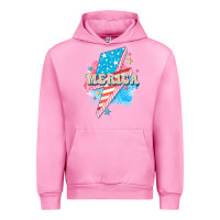 Fuchsia Pink Merica leopard lightning bolt Urban Hoodie - FaDigitalArtStudio