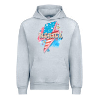 Heather Grey Merica leopard lightning bolt Urban Hoodie - FaDigitalArtStudio