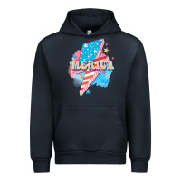 Navy Merica leopard lightning bolt Urban Hoodie - FaDigitalArtStudio