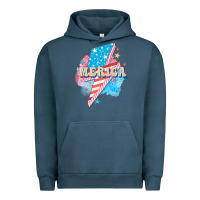 Pigment Midnight Navy Merica leopard lightning bolt Urban Hoodie - FaDigitalArtStudio