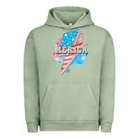 Pigment Oil Green Merica leopard lightning bolt Urban Hoodie - FaDigitalArtStudio