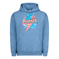 Pigment Pebble Blue Merica leopard lightning bolt Urban Hoodie - FaDigitalArtStudio
