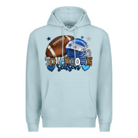 Blue Mist Touchdown season American Football blue team color Premium Hoodie - HowdyJamesFarm