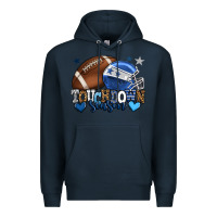 Navy Touchdown season American Football blue team color Premium Hoodie - HowdyJamesFarm