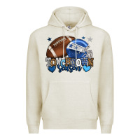 Oatmeal Heather Touchdown season American Football blue team color Premium Hoodie - HowdyJamesFarm