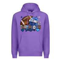 Purple Touchdown season American Football blue team color Premium Hoodie - HowdyJamesFarm