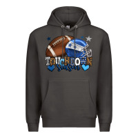 Smoke Touchdown season American Football blue team color Premium Hoodie - HowdyJamesFarm