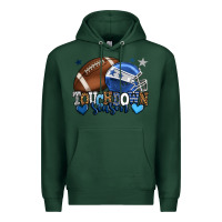 Sports Green Touchdown season American Football blue team color Premium Hoodie - HowdyJamesFarm