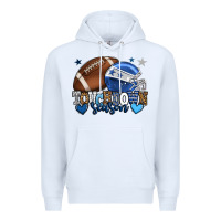 White Touchdown season American Football blue team color Premium Hoodie - HowdyJamesFarm