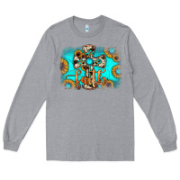 Heather Grey faith cross Long Sleeve Tee - JahusDesignShop