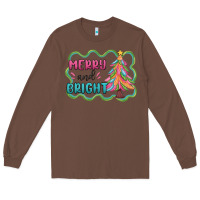 Chestnut merry and bright christmas tree Long Sleeve Tee - MaliasSmallBusiness