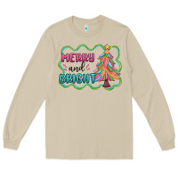 Mushroom merry and bright christmas tree Long Sleeve Tee - MaliasSmallBusiness
