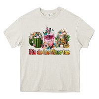 Cream mexican día de los muertos coffee cups Heavy Core Tee - FaDigitalArtStudio
