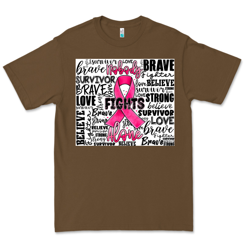 Breast Cancer Nobody Fights Alone Premium Tee by JahusDesignShop | Teevron